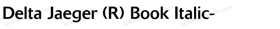Delta Jaeger (R) Book Italic字体转换